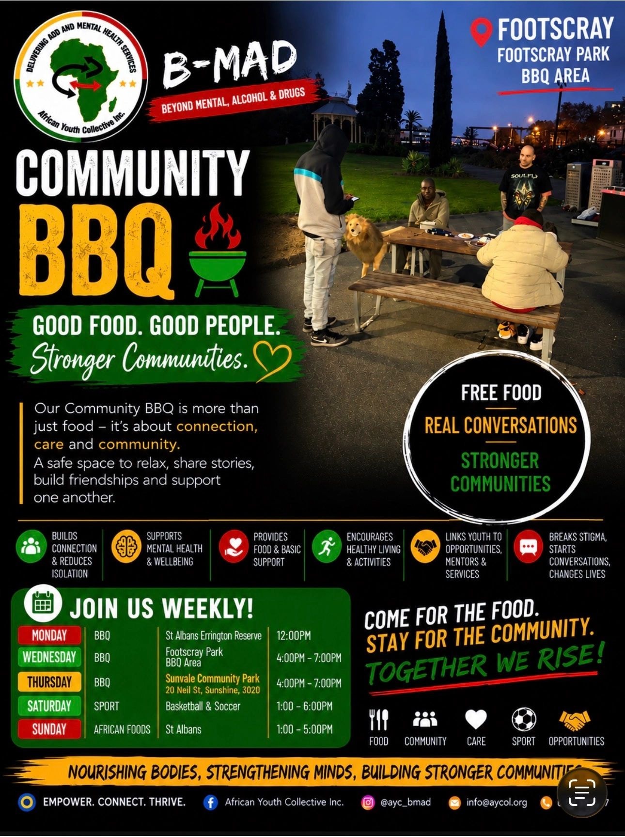 B-MAD Community BBQ flyer