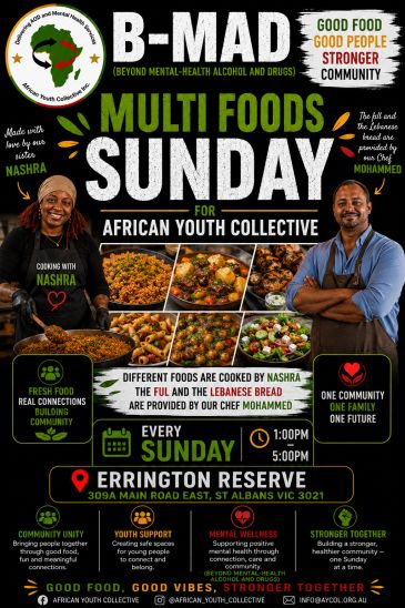 Multi Foods Sunday African Youth Collective poster